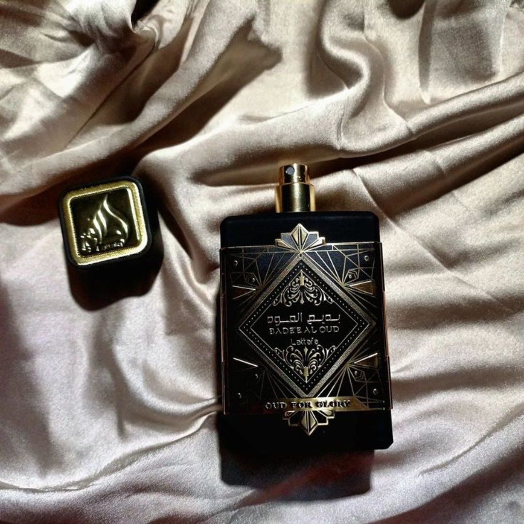 Bade’e Al Oud For Glory Lattafa perfume árabe unissex intenso e sofisticado, com oud marcante e fixação duradoura. Luxo em cada borrifada.