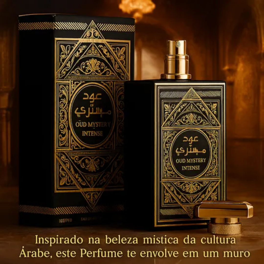 Oud Mystery Intense Al Wataniah: fragrância árabe intensa e luxuosa. Unissex, marcante e sofisticada. Exclusivo na Bravanni.
