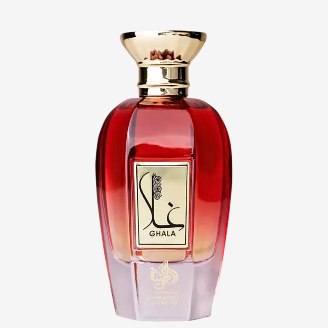 Ghala Al Wataniah perfume árabe feminino luxuoso, com especiarias e flores marcantes. Fixação intensa para mulheres sofisticadas.
