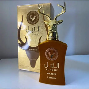 Perfume Árabe Unissex Wazeer Al Noble Lattafa perfume árabe unissex com aroma marcante e elegante. Sofisticação e originalidade para quem busca exclusividade.