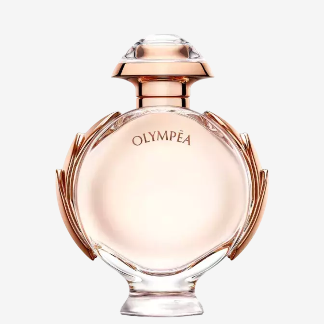 Olympéa Rabanne perfume feminino icônico, sensual e sofisticado, com notas frescas, florais e amadeiradas. O poder da deusa moderna em um frasco