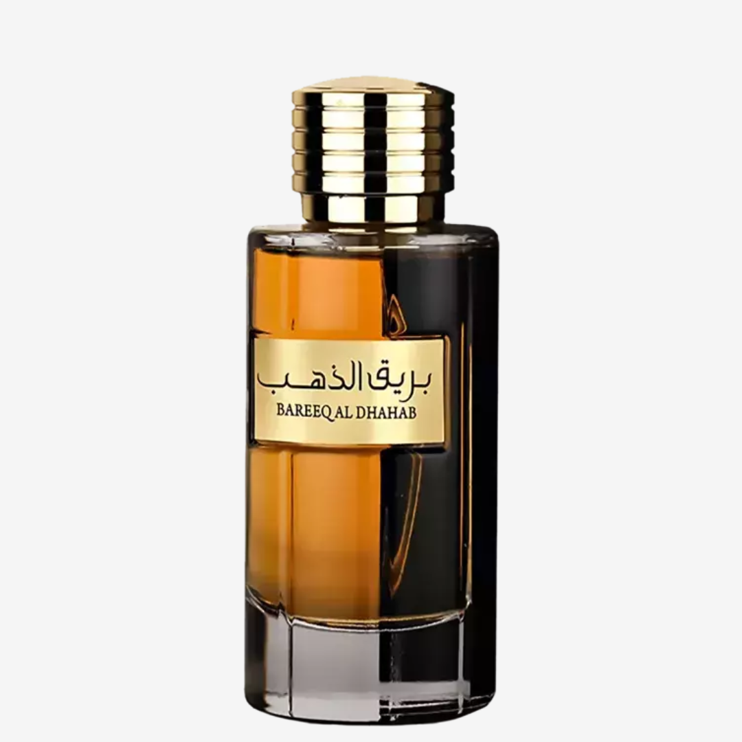 Bareeq Al Dhahab Al Wataniah é um perfume árabe masculino sofisticado, com notas amadeiradas e especiadas que transmitem força e elegância.