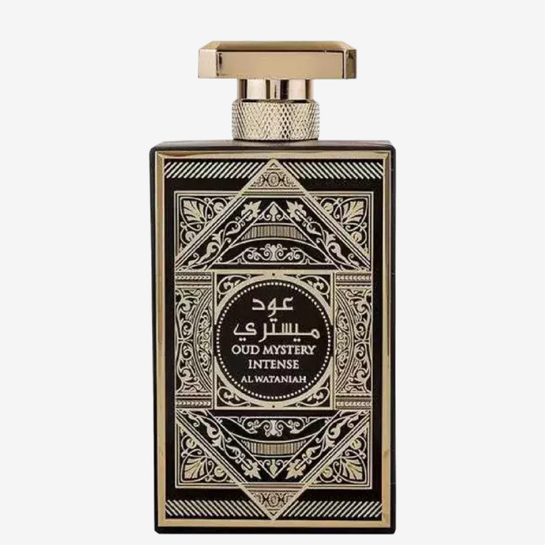 Oud Mystery Intense Al Wataniah: fragrância árabe intensa e luxuosa. Unissex, marcante e sofisticada. Exclusivo na Bravanni.