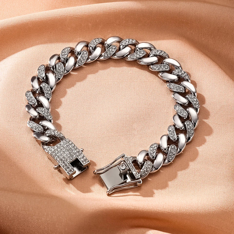 Pulseira Bravanni Cravejada Banhado a Ouro 18K
