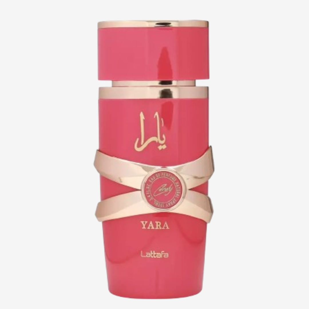 Perfume Árabe Feminino Yara Candy Lattafa fragrância feminina doce, envolvente e irresistível. Original, lacrado e com envio rápido na Bravanni.